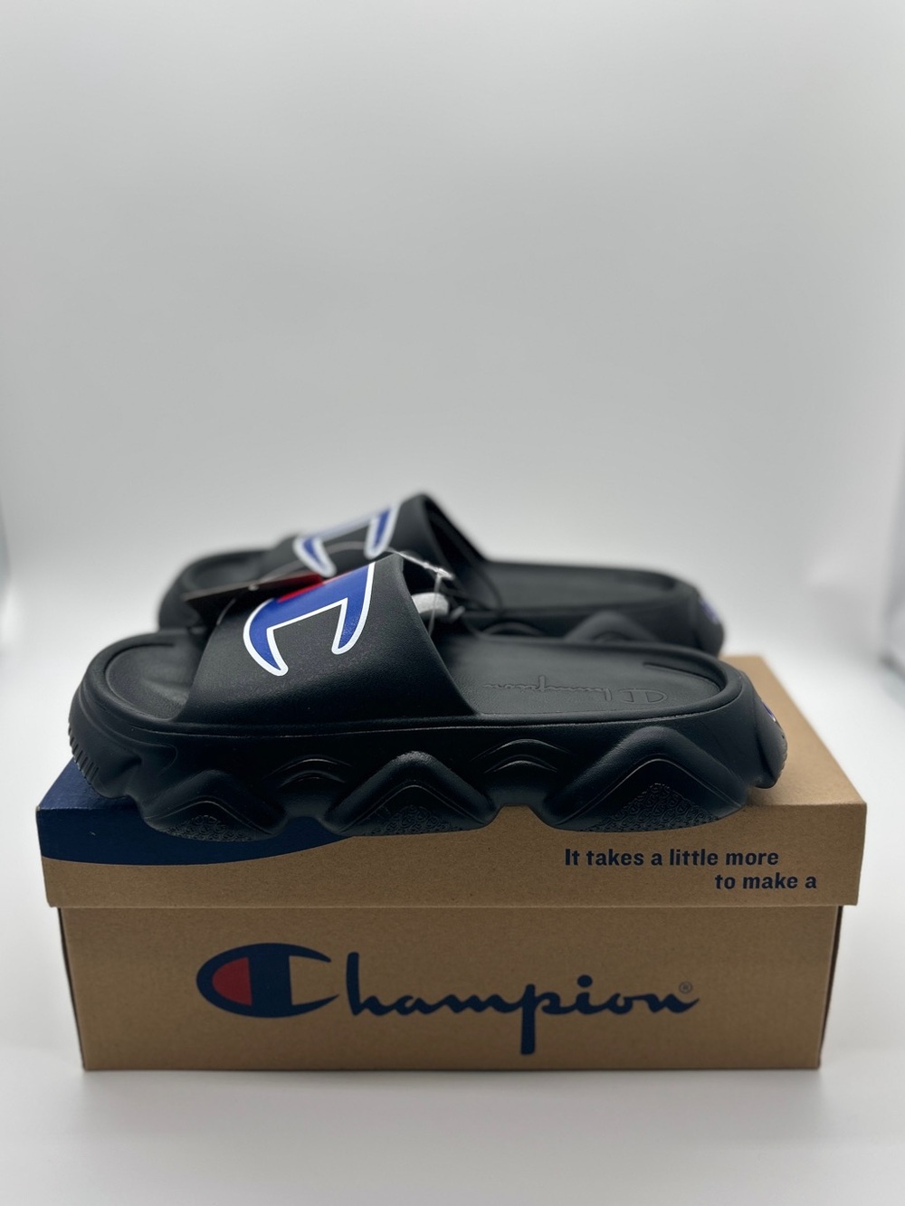 Champion Meloso Squish Slides Black Sandals Size US9